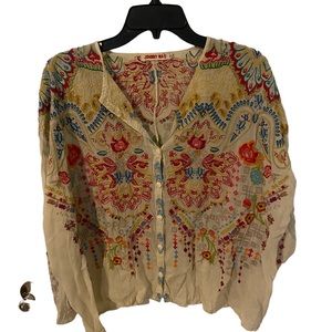 Johnny Was button down blouse
